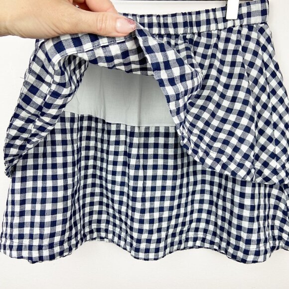 MADEWELL | Navy & White Gingham Check Skirt Grannycore Cottagecore - Picture 6 of 6